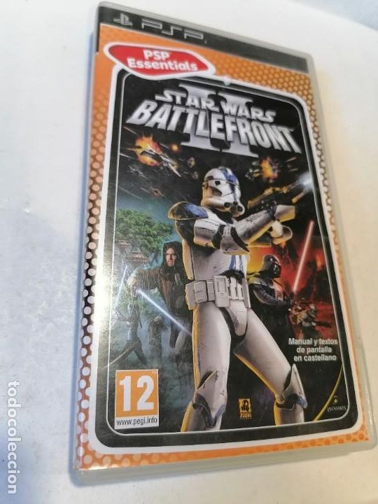 Videojuegos y consolas: STAR WARS BATTLE FRONT PSP SONY COMPLETO - Foto 1