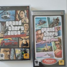 Videojuegos y Consolas: JUEGO GRAND THEFT AUTO LIBERTY CITY STORIES + VICE CITY STORIES ~ PLAYSTATION ~ SONY PSP. Lote 365813356