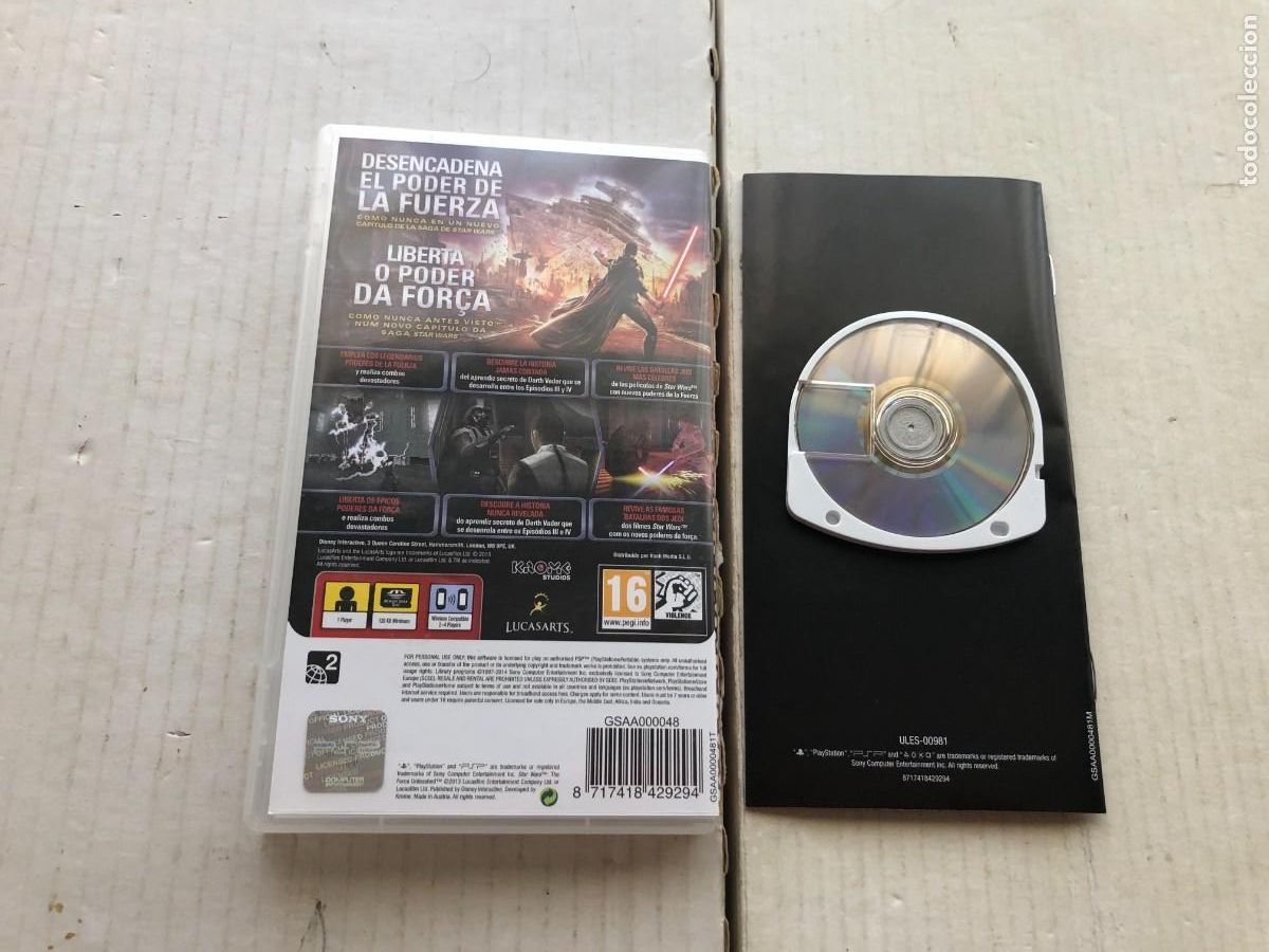Videojuegos y consolas: STAR WARS THE FORCE UNLEASHED STARWARS ESSENTIALS - PSP KREATEN - Foto 2