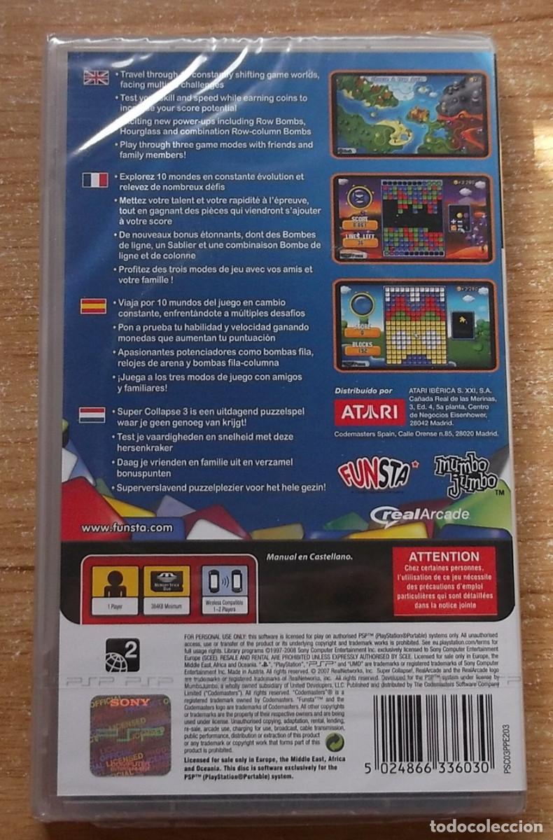 Videojuegos y consolas: SUPER COLLAPSE - 3 PSP PAL ESPA&Ntilde;A, PRECINTADO - Foto 2