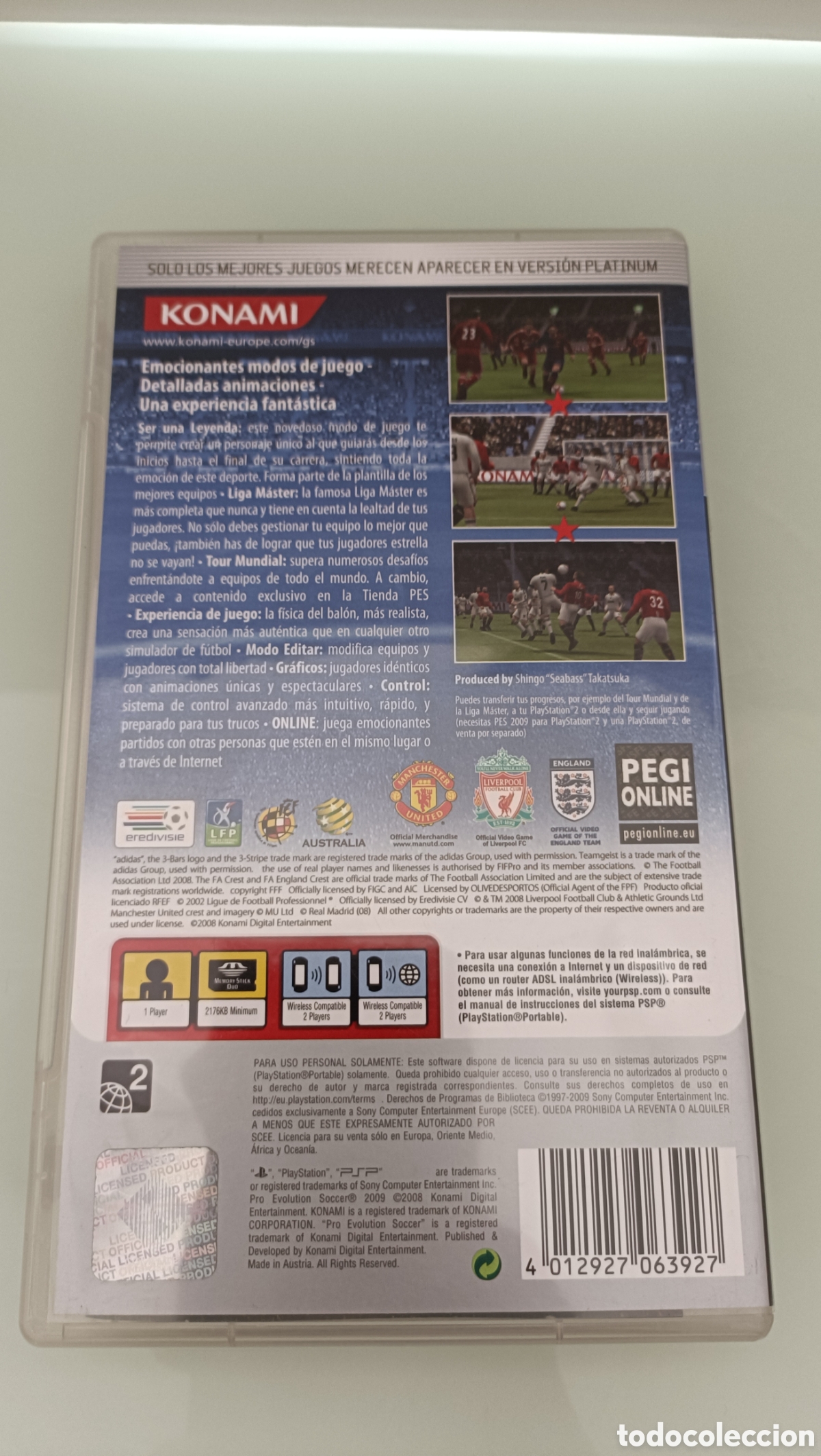 Videojuegos y consolas: PsP Pro Evolution Soccer 2009 Platinun - Foto 2