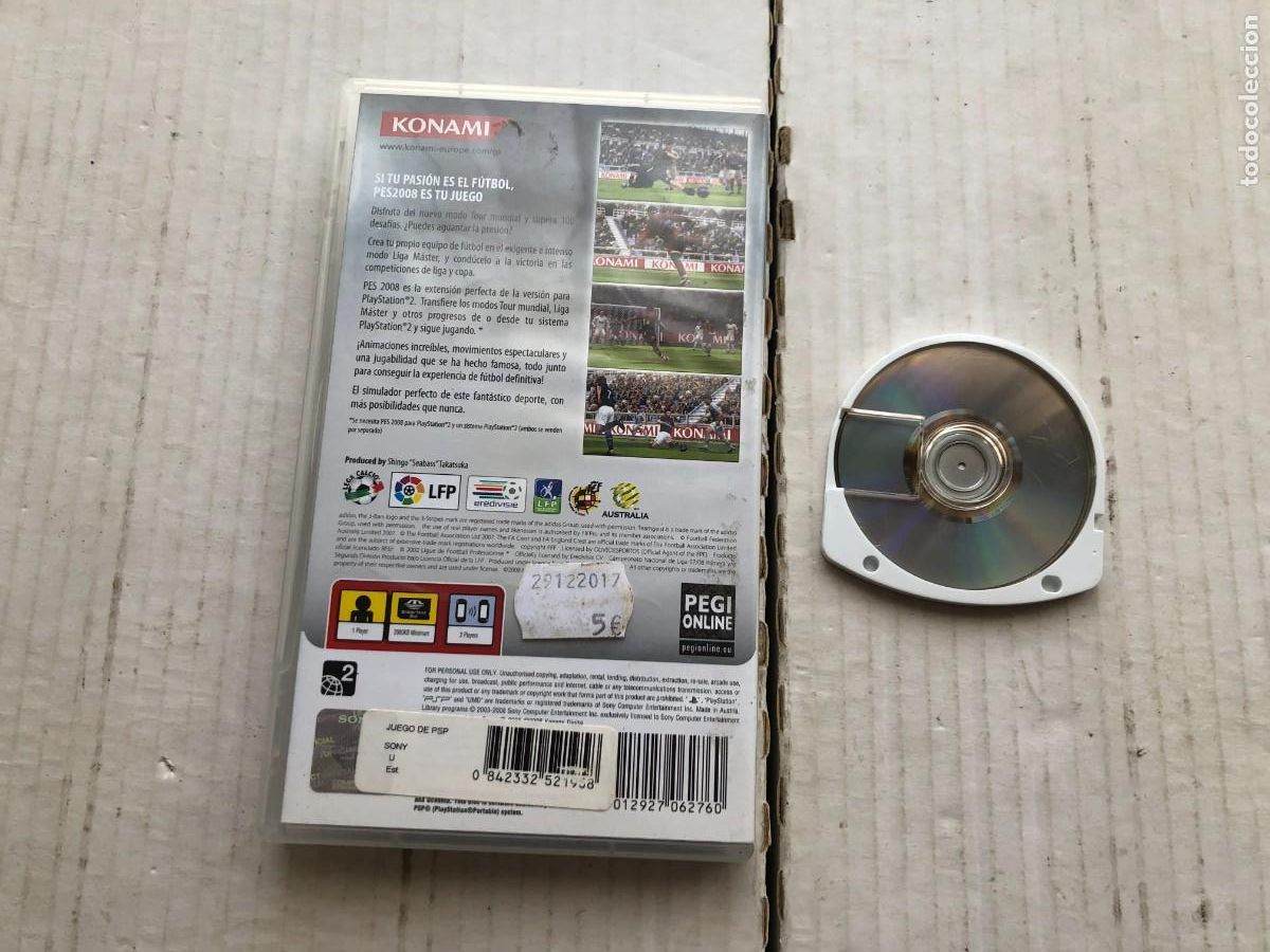 Videojuegos y consolas: PES 2008 PRO EVOLUTION SOCCER PSP KREATEN - Foto 2