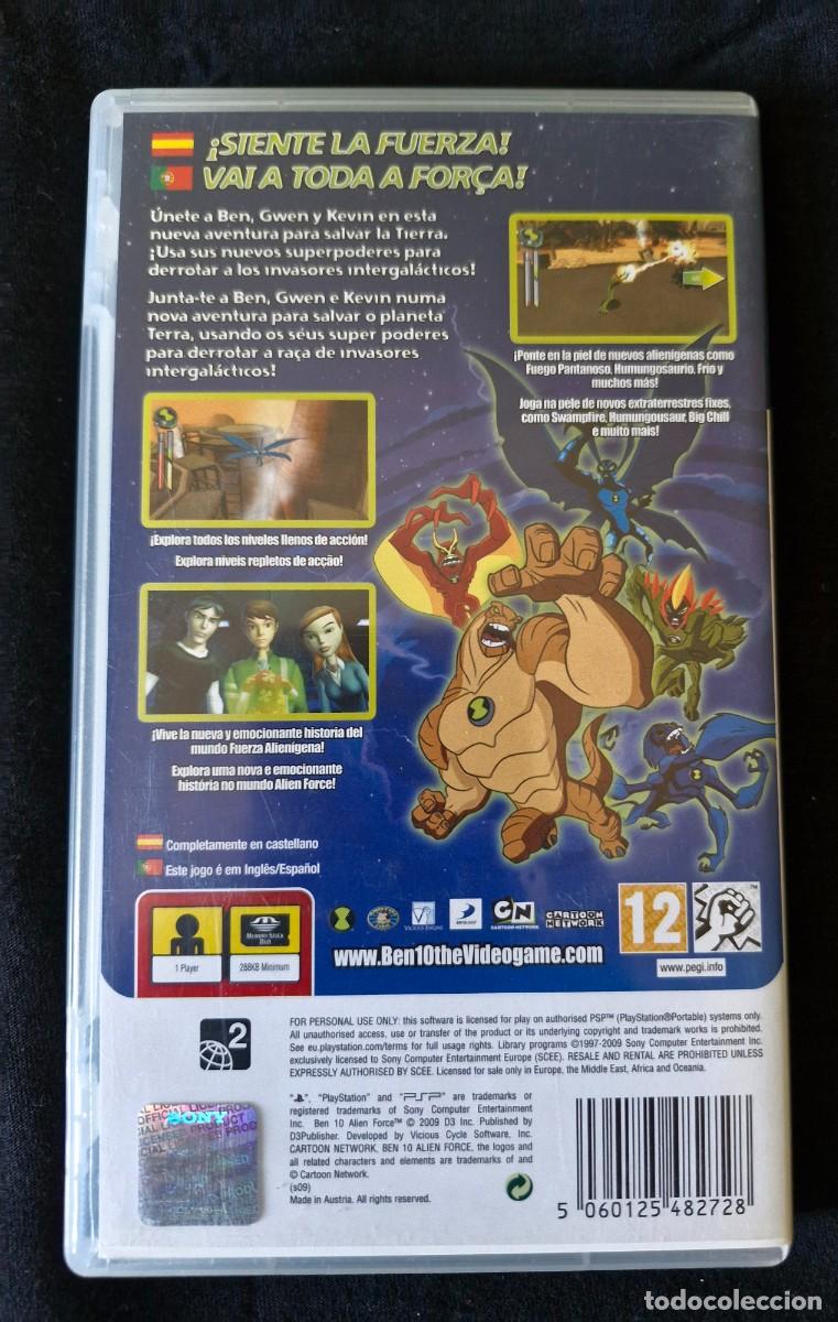 Videojuegos y consolas: BEN 10 ALIEN FORCE - SONY PSP - UMD - COMPLETO - Foto 2