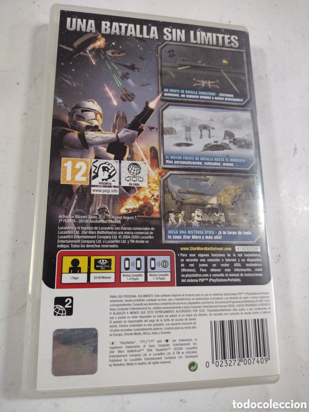 Videojuegos y consolas: STAR WARS BATTLEFRONT ELITE SQUADRON. PSP. - Foto 2