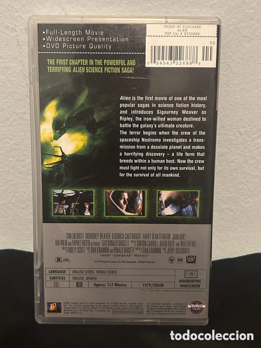 Videojuegos y consolas: Pel&iacute;cula para Psp, Alien UMD Video - Foto 2