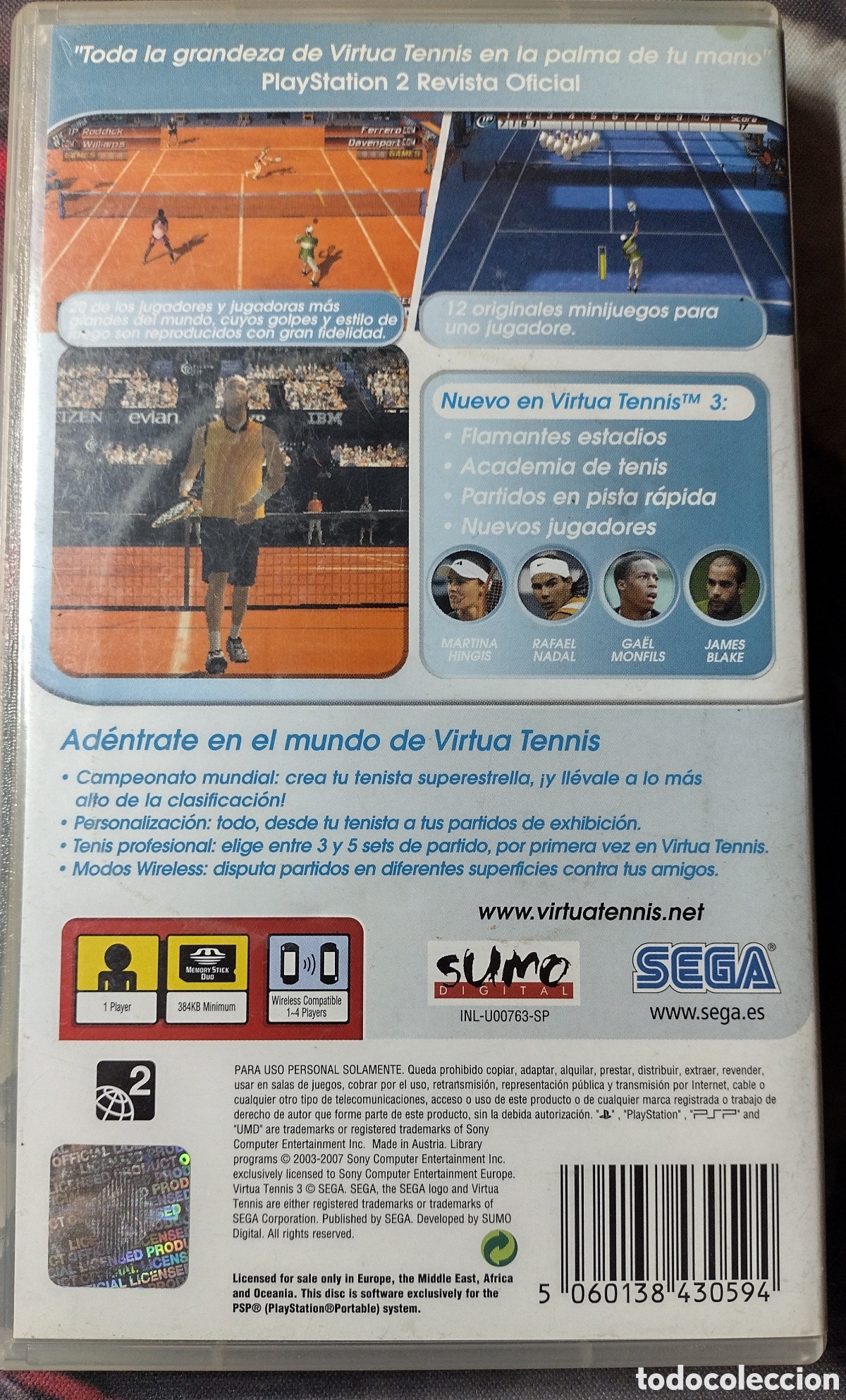 Videojuegos y consolas: Virtua Tennis 3 - Psp - - Foto 2