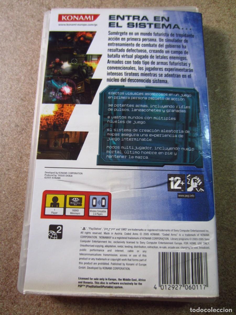 Videojuegos y consolas: Coded Arms (Konami) (Sony PlayStation Portable PSP) - Foto 2