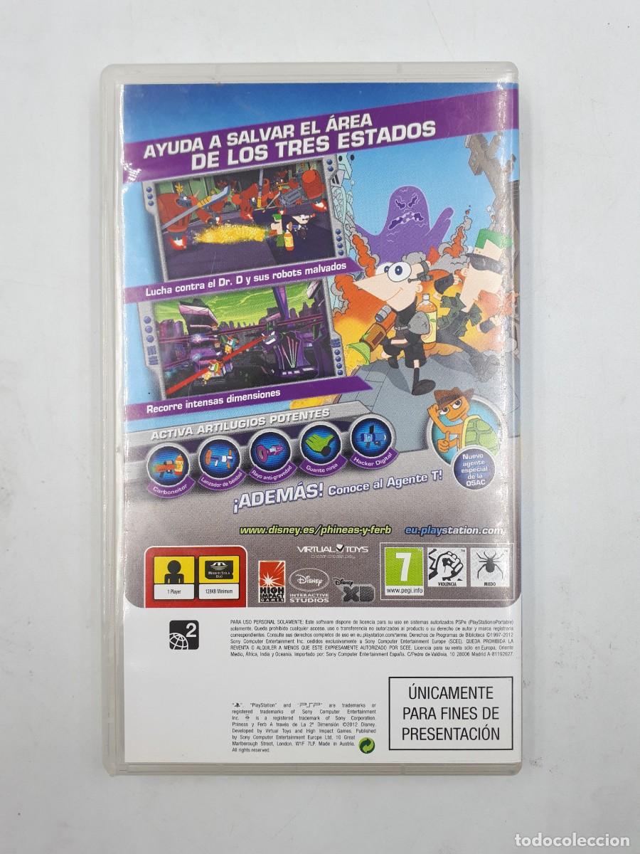 Videojuegos y consolas: ⭐ Juego Phineas y Ferb a trav&eacute;s de la 2&ordf; Dimensi&oacute;n Sony PSP Pal Espa&ntilde;a - Foto 2
