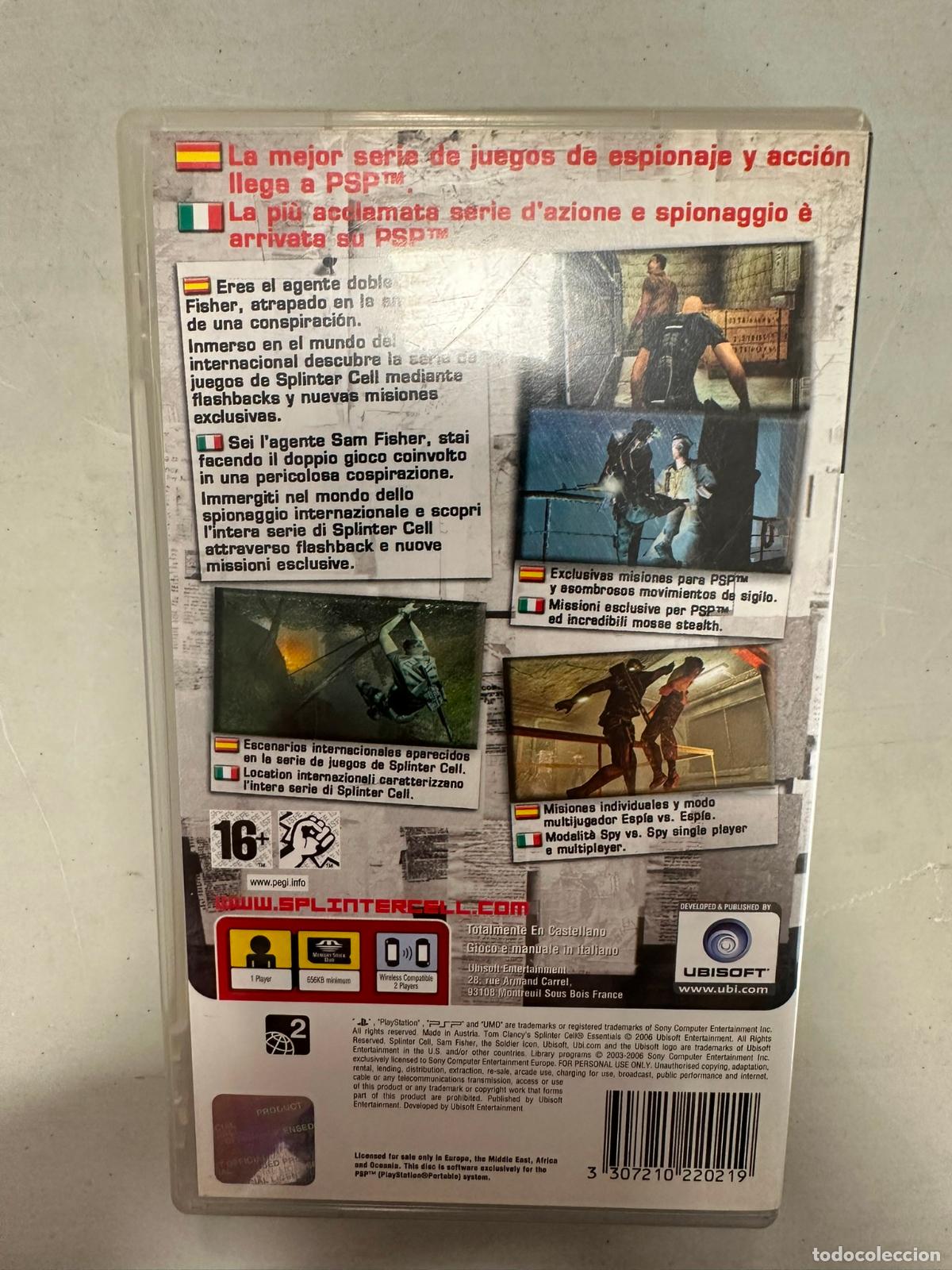 Videojuegos y consolas: Tom Clancys Splincer Cell Essentials - Sony psp - PAL ESP - Foto 3