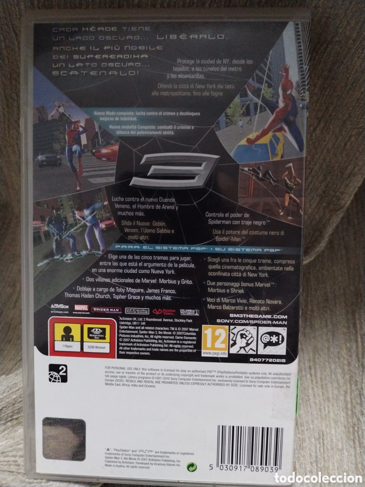 Videojuegos y consolas: Spiderman 3. Psp. Completo - Foto 2