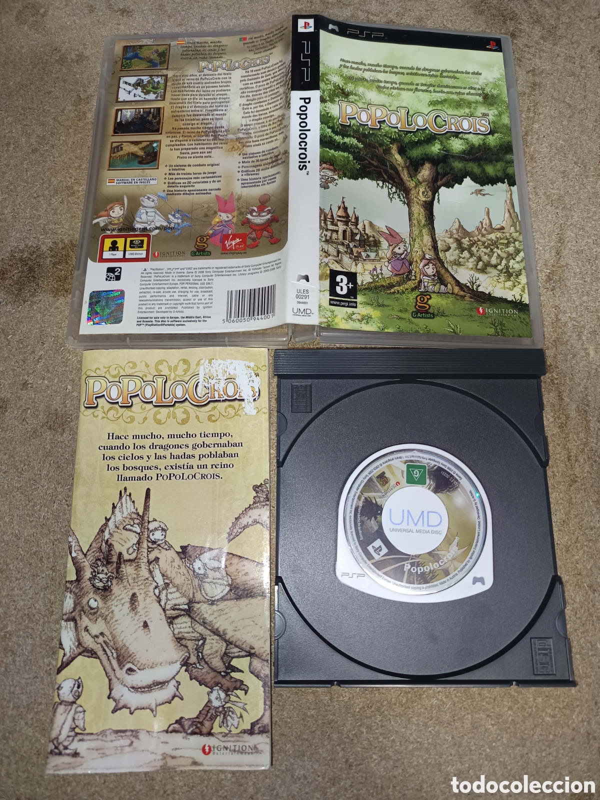 Videojuegos y consolas: PSP POPOLOCROIS PAL ESP COMPLETO - Foto 1