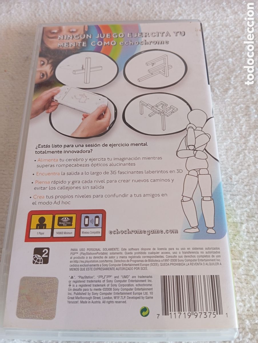 Videojuegos y consolas: Echochrome PSP (UMD original) - Foto 2