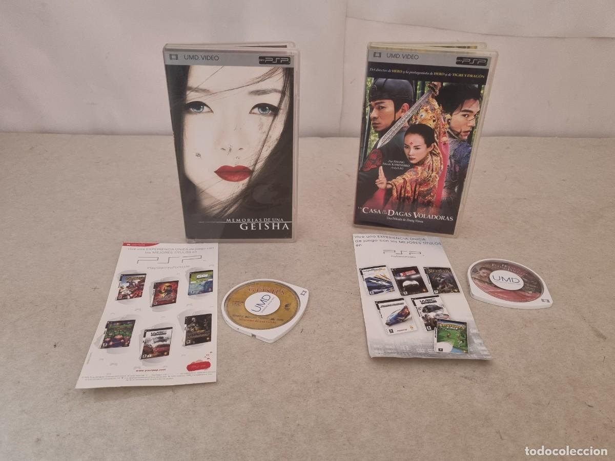 Videojuegos y Consolas: Lote de 2 pel&iacute;culas PSP Memorias de una Geisha y La casa de las dagas voladoras