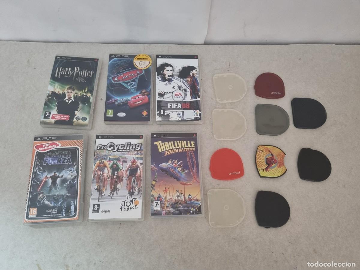 Jeux Vid&eacute;o et Consoles: Lote de 6 caratulas e instrucciones para juegos PSP y 10 portajuegos