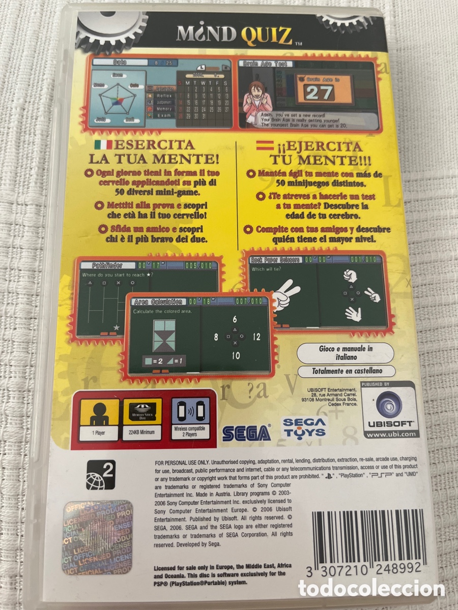 Videojuegos y consolas: Mind Quiz Exercise Your Brain. PSP - Foto 7