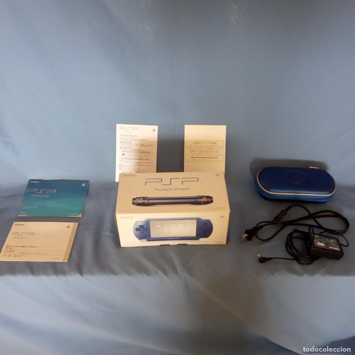 Video Games and Consoles: Caja de consola PSP Metallic Blue - Con cartones interiores - Original, Jap&oacute;n 2006