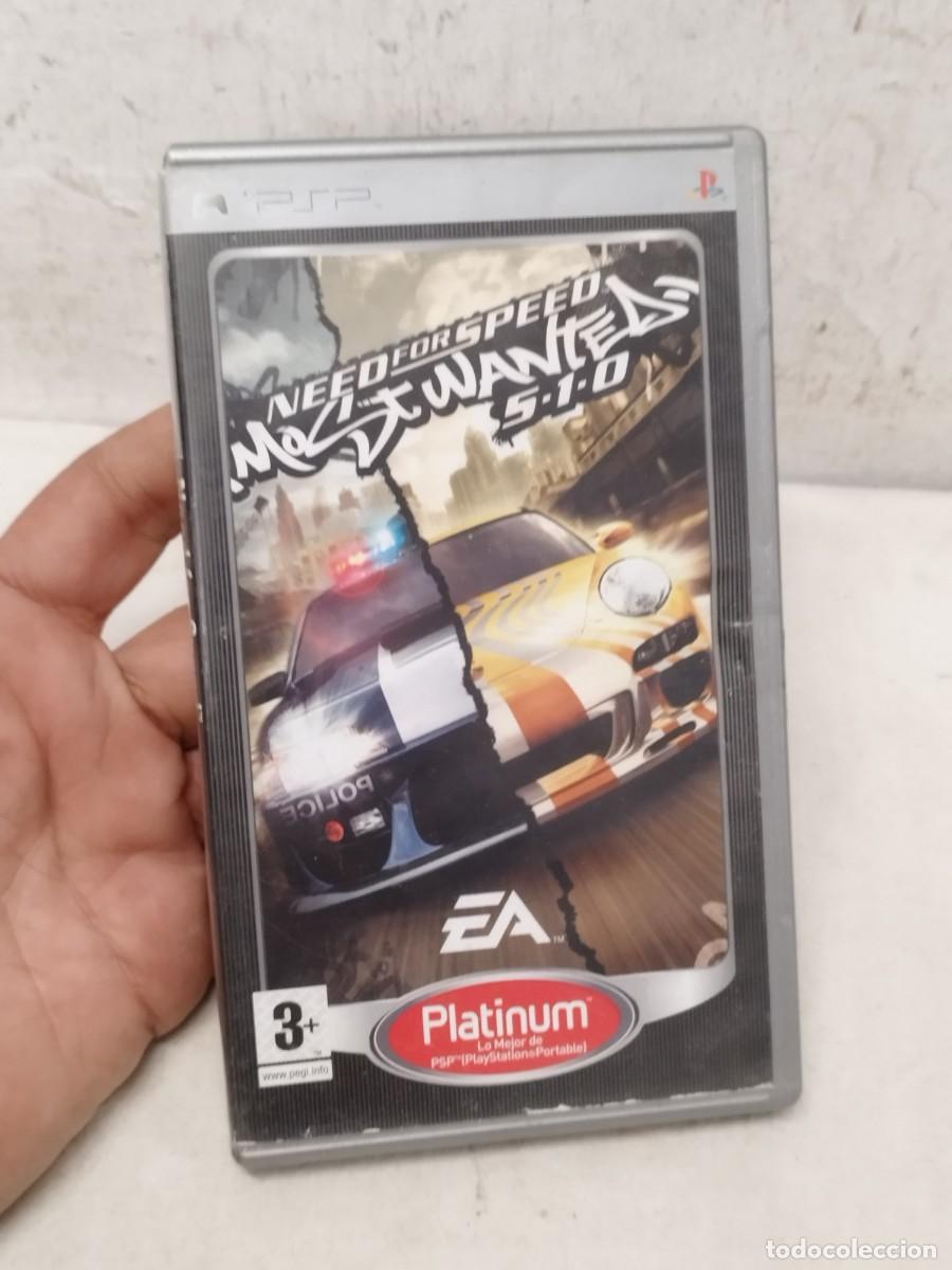 Videojuegos y consolas: Solo caja. edici&oacute;n Platinum de Need for Speed: Most Wanted 5-1-0 para PSP. Playstation, Sony.