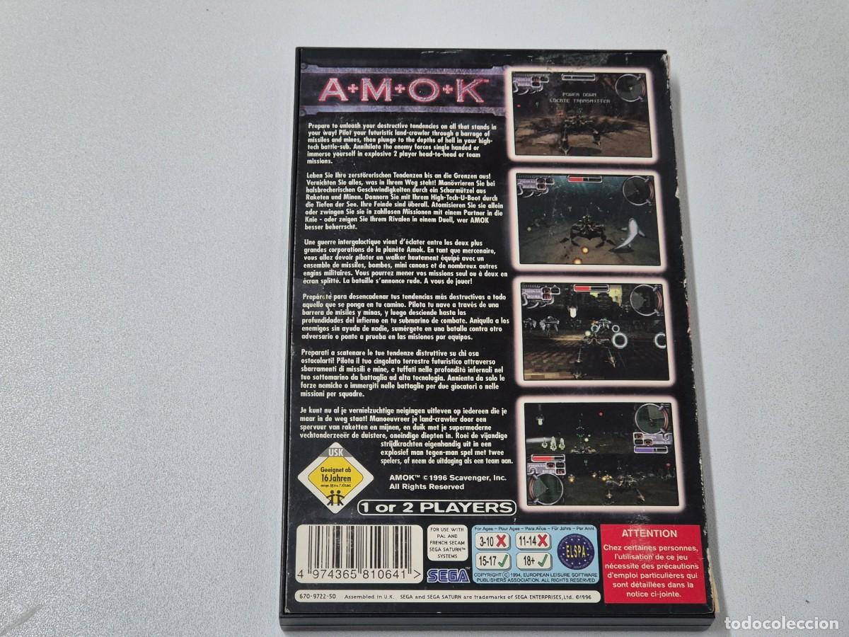 Videojuegos y consolas: AMOK . Consola Sega Saturn - Foto 3