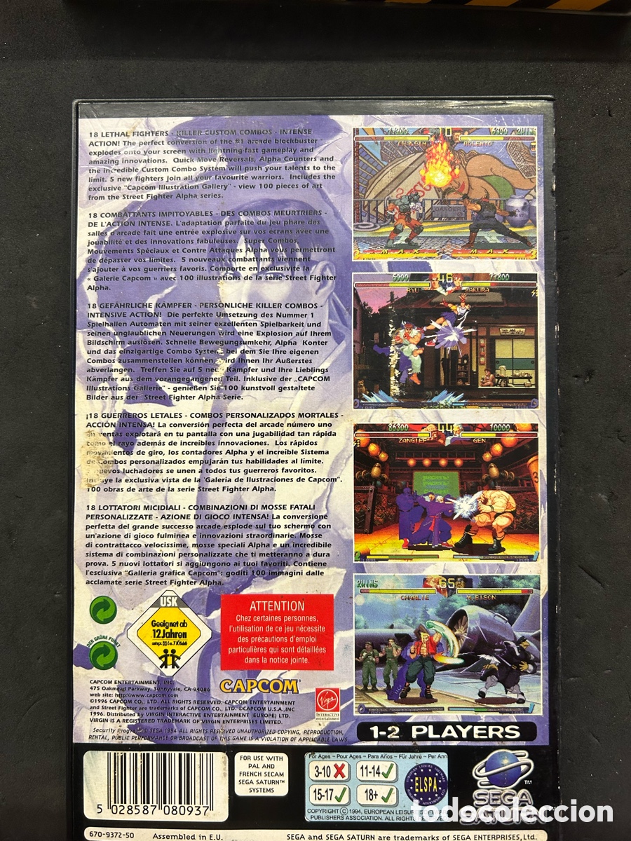 Videojuegos y consolas: Sega saturn Street Fighter Alpha 2 - Foto 3