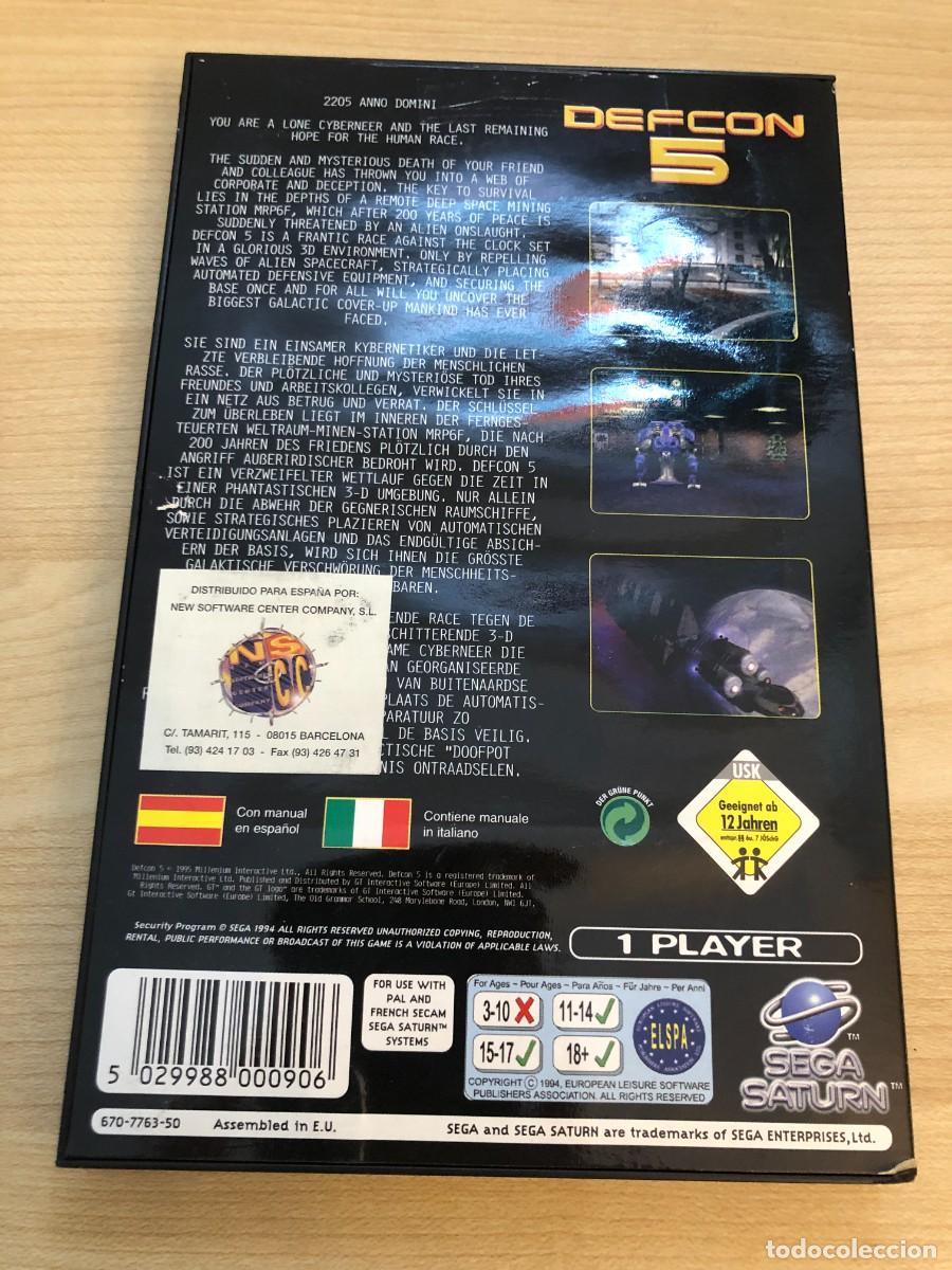 Videojuegos y consolas: DEFCON 5. SEGA SATURN. PAL ESPA&Ntilde;A - Foto 2