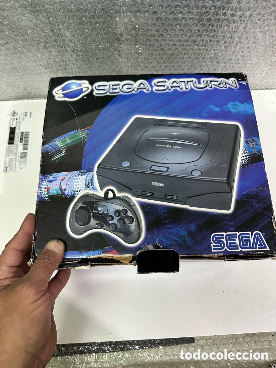 Videogiochi e Consoli: Consola Sega Saturn Negra + Mando y Tres Juegos (Con su Caja)