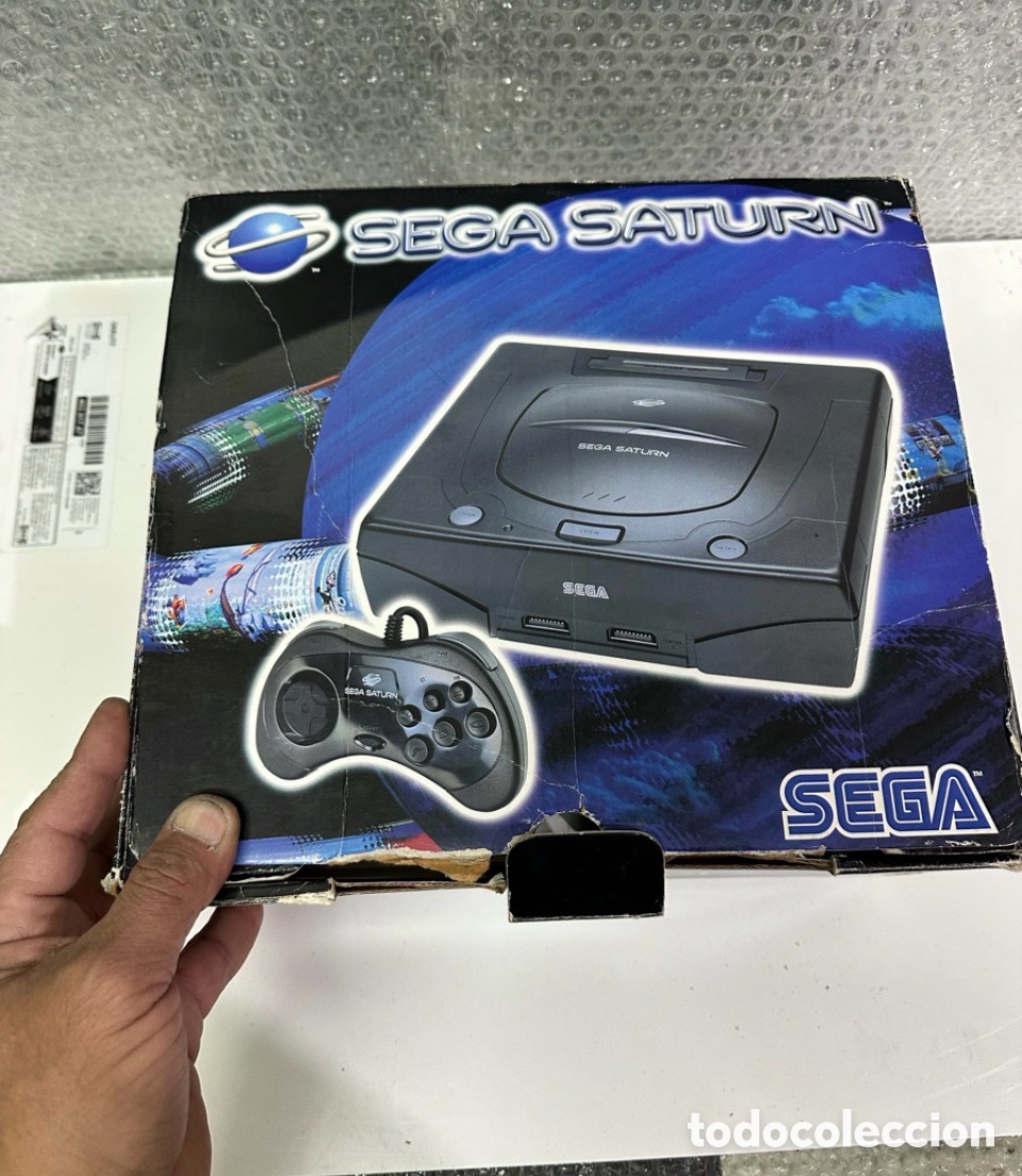 Videojogos e Consolas: Antigua Consola Sega Saturn Negra + Mando y Tres Juegos (Con su Caja)