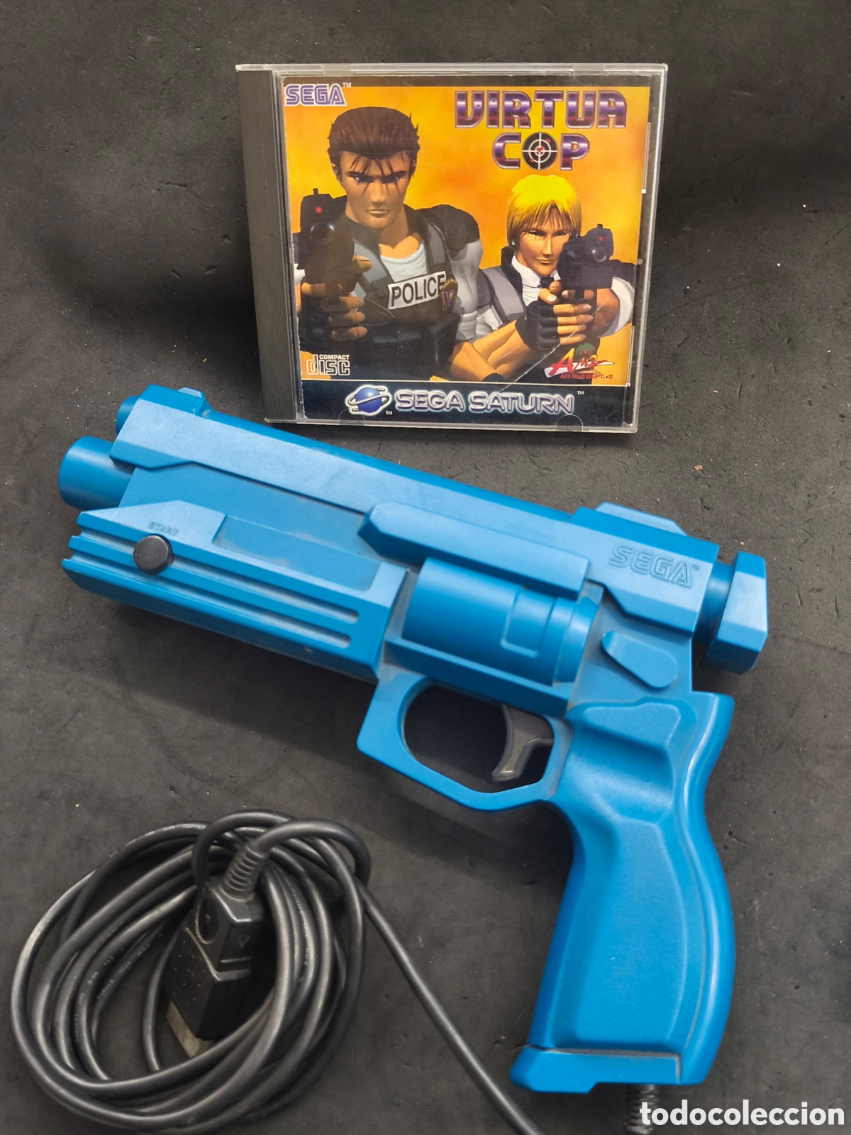 Videojuegos y consolas: Sega Saturn, pistola y juego Virtual cop