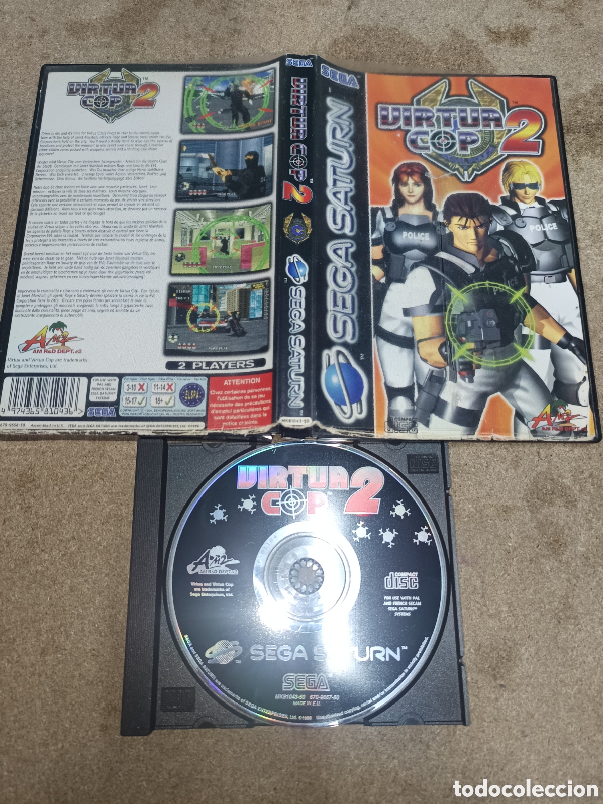 Videojuegos y consolas: SEGA SATURN VIRTUA COP 2 PAL ESP SIN MANUAL