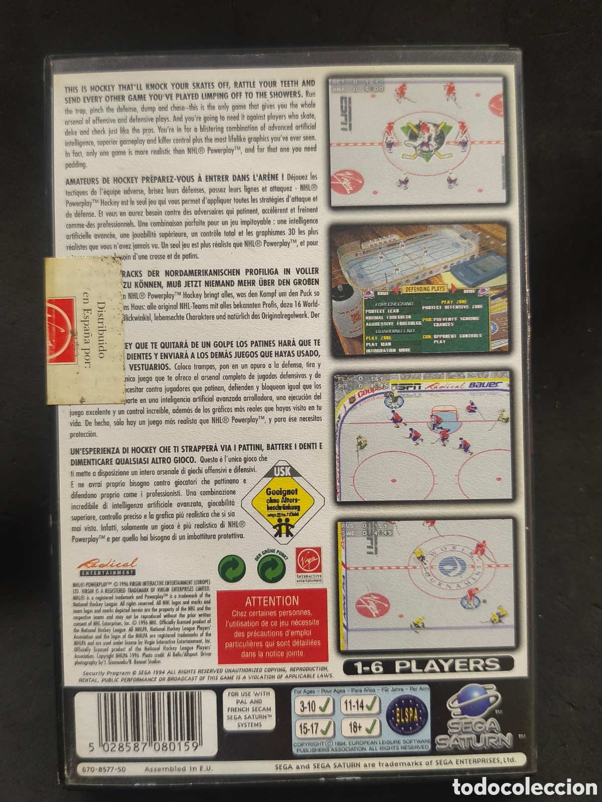 Videojuegos y consolas: Sega saturn NHL powerplay - Foto 2