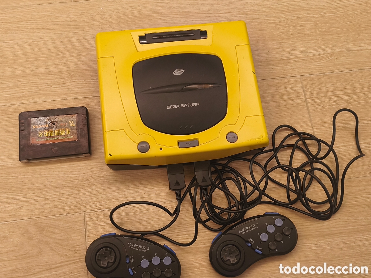 Videojuegos y consolas: Sega saturn, consola 2 mandos super pad 8 y cartucho