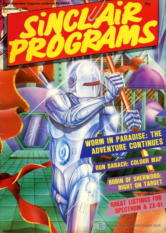 Videojuegos y consolas: Revista SINCLAIR PROGRAMS. Septiembre 1985. En Ingl&eacute;s. - Foto 1