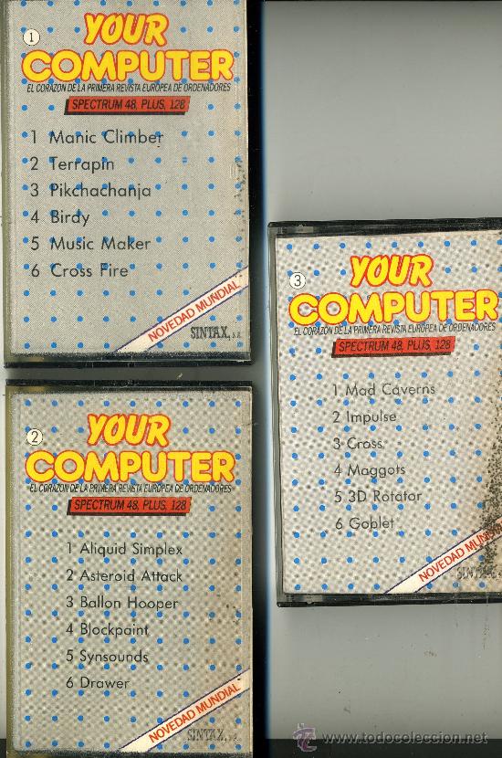 Videojuegos y consolas: SPECTRUM YOUR COMPUTER 3 CASET N&ordm; 1 - 2 Y 3 - Foto 1