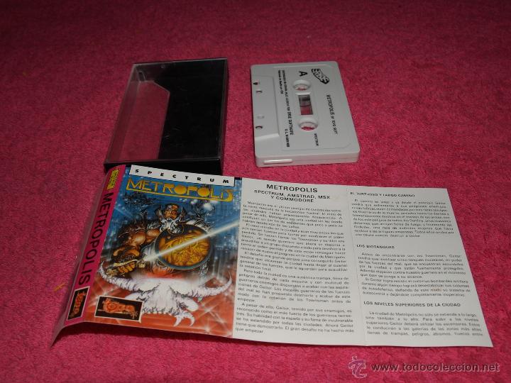 Videojuegos y consolas: GAME FOR SPECTRUM METROPOLIS BY TOPO SOFT SPANISH VERSION 1989 - Foto 1