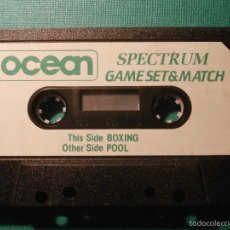 Videojuegos y Consolas: JUEGO ZX SPECTRUM Y COMPATIBLES - BOXING Y POOL - OCEAN - GAME SET & MATCH -. Lote 58372067