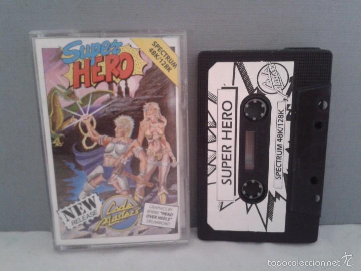 Videojuegos y consolas: SINCLAIR ZX SPECTRUM SUPER HERO CODEMASTERS PACK 48K 128K +2 R4101 - Foto 1