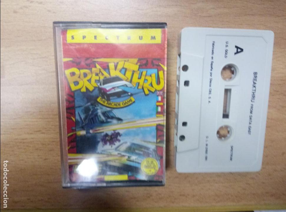 Videojuegos y consolas: JUEGO EN CASETE PARA SPECTRUM BREAKTHRU - Foto 1