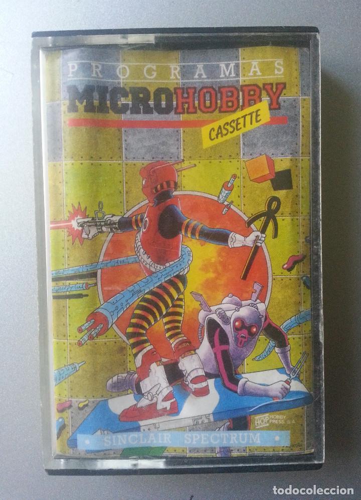 Videojuegos y consolas: PROGRAMAS MICROHOBBY SPECTRUM SINCLAIR CASSETTE A&Ntilde;O 1 NUM 1  1985 - Foto 1