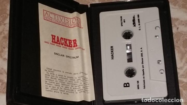 Videojuegos y consolas: Hacker 48K Sinclair Spectrum 1985 cassette - Foto 3