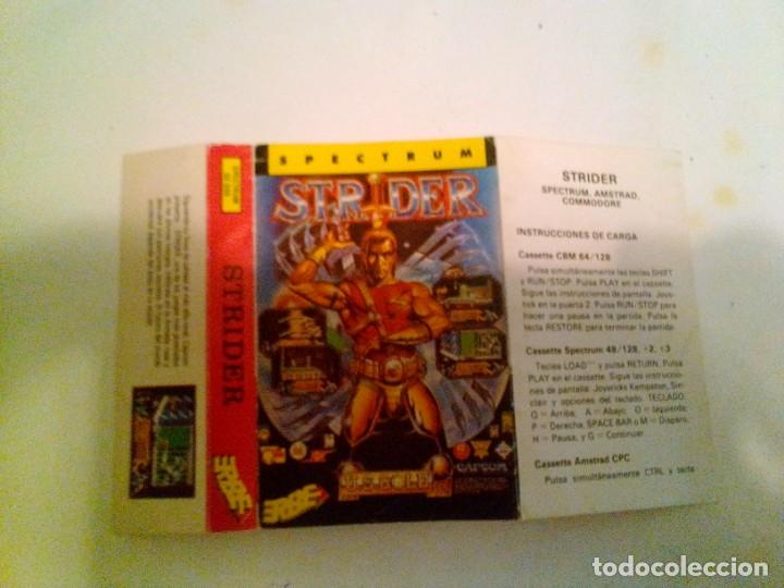Videojuegos y consolas: (SOLO CARATULA ORIGINAL - SPECTRUM) STRIDER. - Foto 1