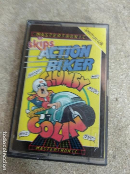 Videojuegos y consolas: Action biker clumsy - ZX Spectrum - Foto 1