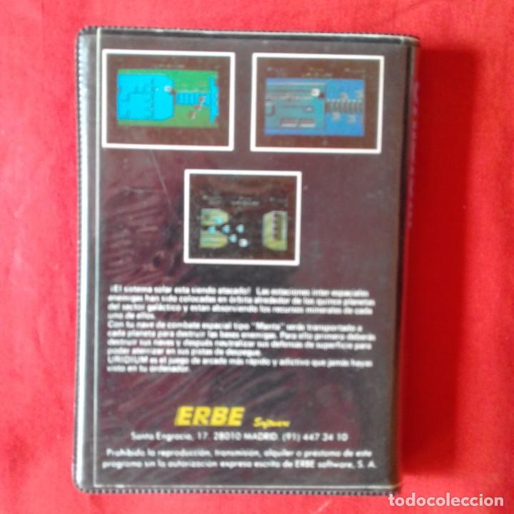 Videojuegos y consolas: URIDIUM HEWSON ERBE SPECTRUM CASETE ESTUCHE - Foto 2