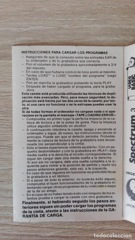 Videojuegos y consolas: VIDEO BASIC 3-CASSETTE SPECTRUM-INGELEK JAKSON-A&Ntilde;O 1985 - Foto 4