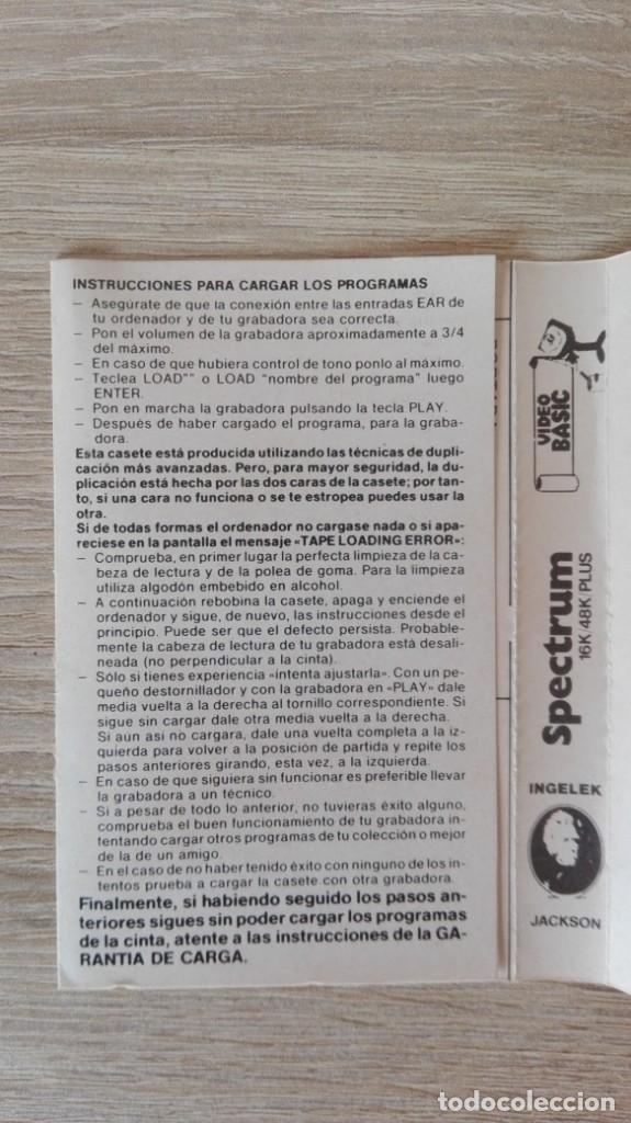 Videojuegos y consolas: VIDEO BASIC 4-CASSETTE SPECTRUM-INGELEK JAKSON-A&Ntilde;O 1985 - Foto 4