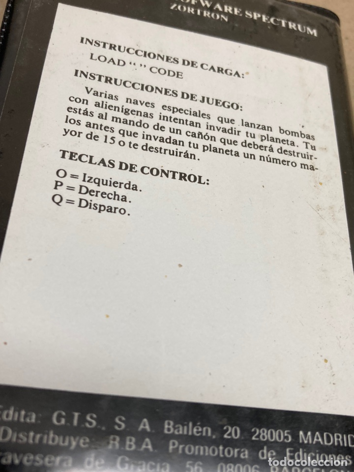 Videojuegos y consolas: Cinta juego Spectrum Zortron - Foto 2