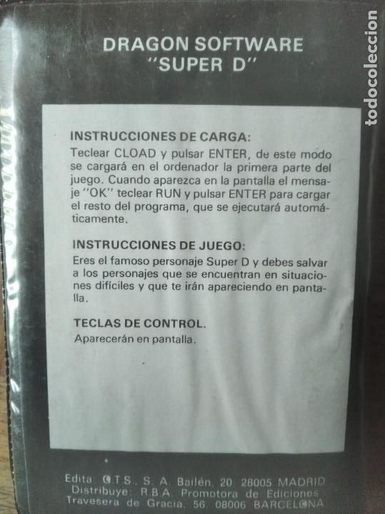 Videojuegos y consolas: SUPER D (ROCKY CONTRA SPIDERMAN) - SPECTRUM DRAGON SOFTWARE. - Foto 2