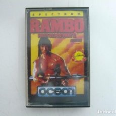 Videojuegos y Consolas: RAMBO - LOMO ROSA ERBE / SINCLAIR ZX SPECTRUM / RETRO VINTAGE / CASSETTE - CINTA. Lote 346307918