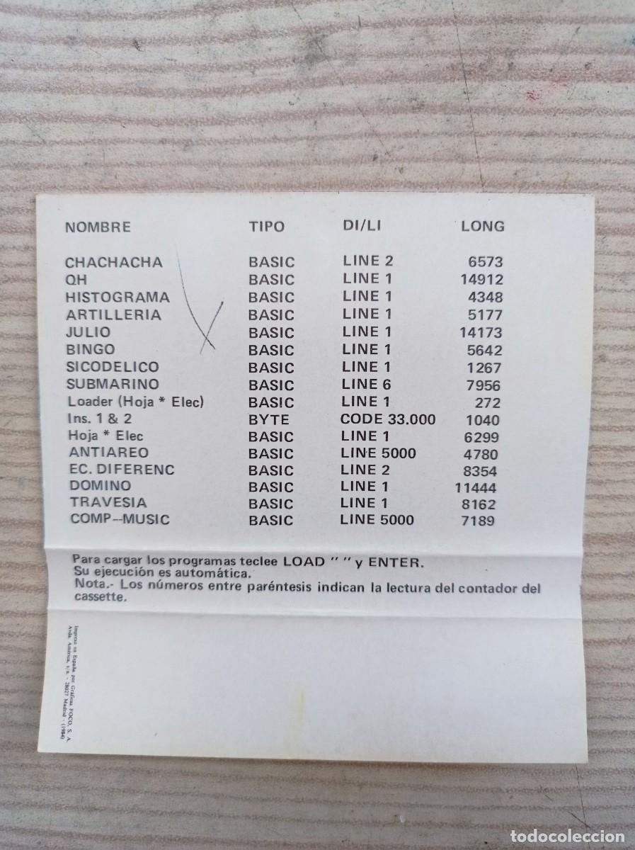 Videojuegos y consolas: Juego Spectrum - 15 Programas - Software Spectrum A&ntilde;o I N&ordm; 1 - Cassette - Foto 2