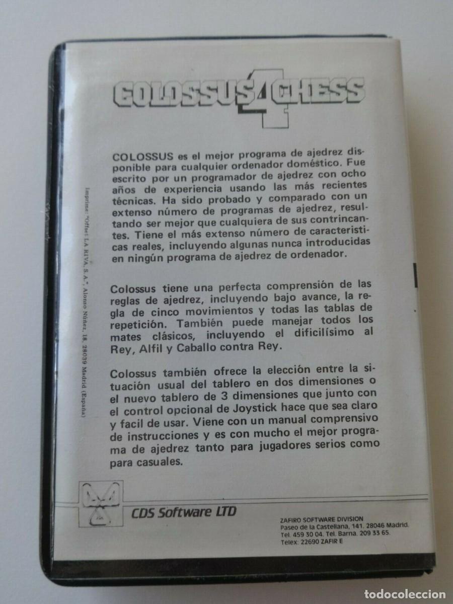 Videojuegos y consolas: COLOSSUS 4 CHESS SPECTRUM - Foto 3