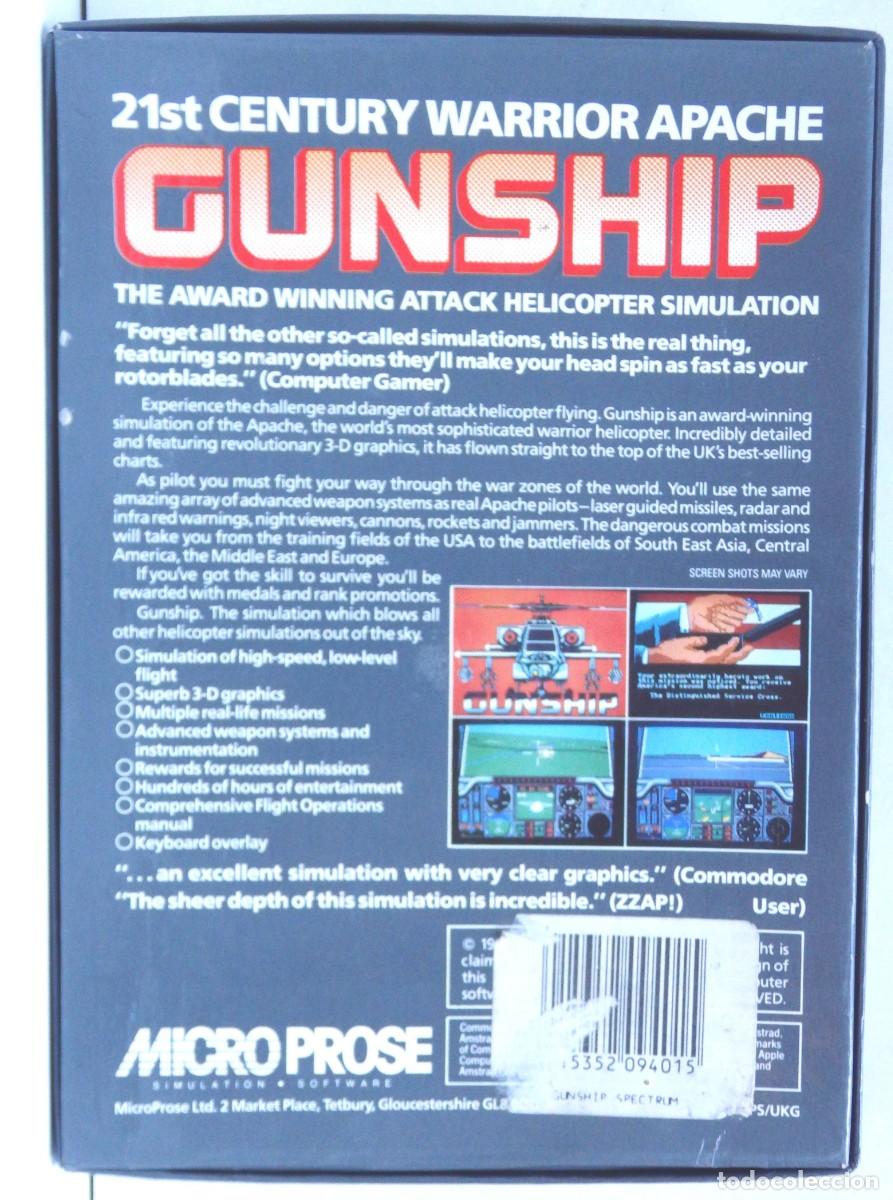 Videojuegos y consolas: GUNSHIP - MICRO PROSE SIMULATION SOFTWARE - SPECTRUM - Foto 4