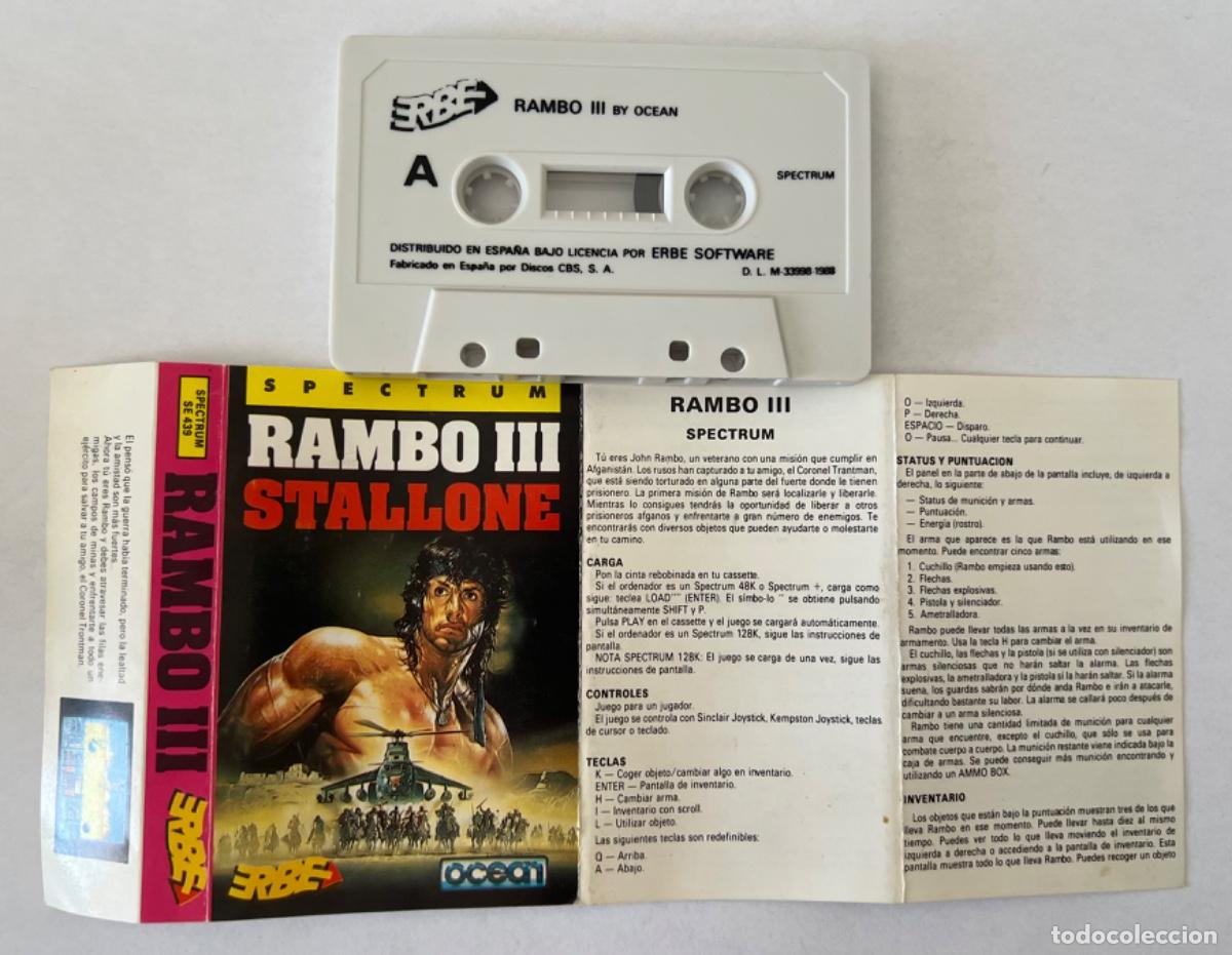 Videojuegos y consolas: Juego Rambo 3 Stallone Spectrum - Foto 2